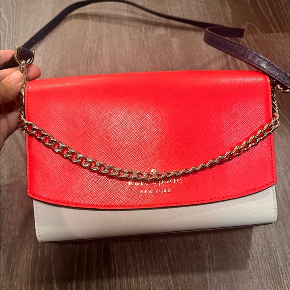 Kate Spade New York Carson Colorblock Convertible Crossbody Bag Red White Blue - Picture 2 of 7